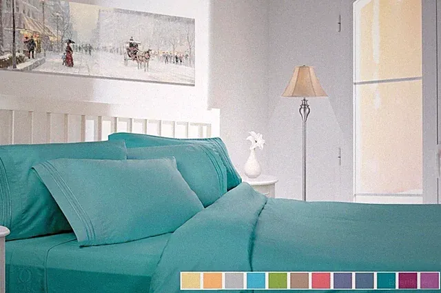 1800 Collection 4 Piece Deep Pocket Bed Sheet Set - Exclusive Spring Collection!