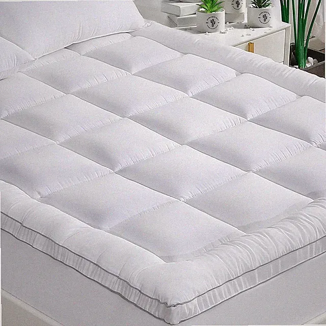 Extra Thick Mattress Topper Quilted Fitted Mattress Pad w/ Deep Elastic Poket