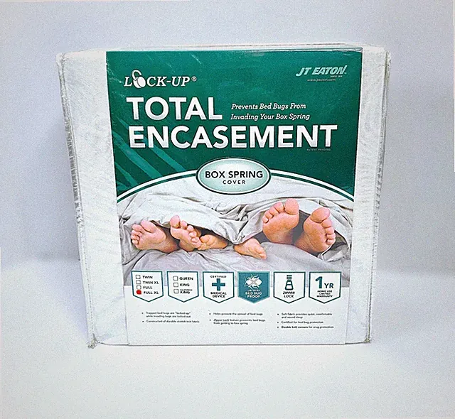Lock-Up Box Spring Total Encasement Cover Zippered Protector Bed Bug Protection