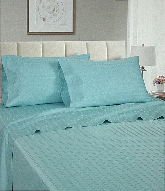 Spring Home 1200TC 100% Cotton Deep Pocket Dobby Striped Jacquard Dot Sheet Set