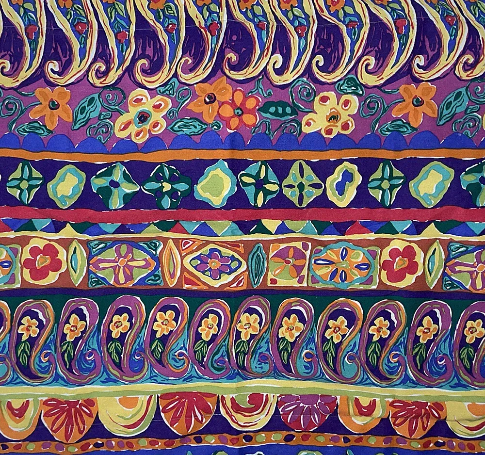 Spring Industries Standard Pillow Shams Set of 2 Bright Colors Paisley Floral