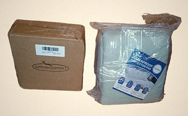 Spring Spirit Waterproof Mattress Protector Pad 52x34 Gray Open Box