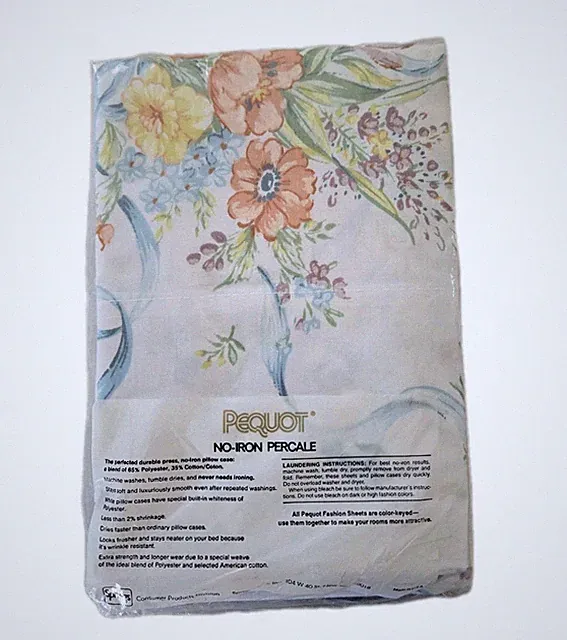 Springs Vintage Floral Bouquet Pillowcases Cottage Floral Poppies Percale